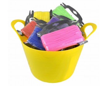 Bucket of 4mm x 20m Assorted Coloured Multi-Functional Polypropylene Rope (Hasps)